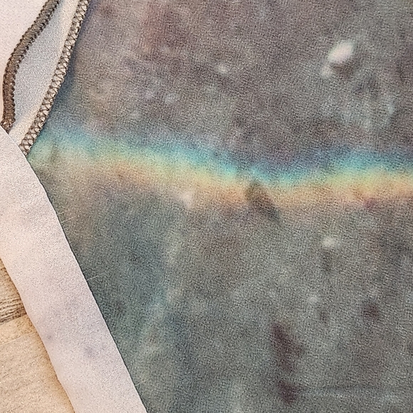 PrettyLittleThing PLT beach pants 6 green purple ruffles sheer wide leg swim new - Picture 10 of 10